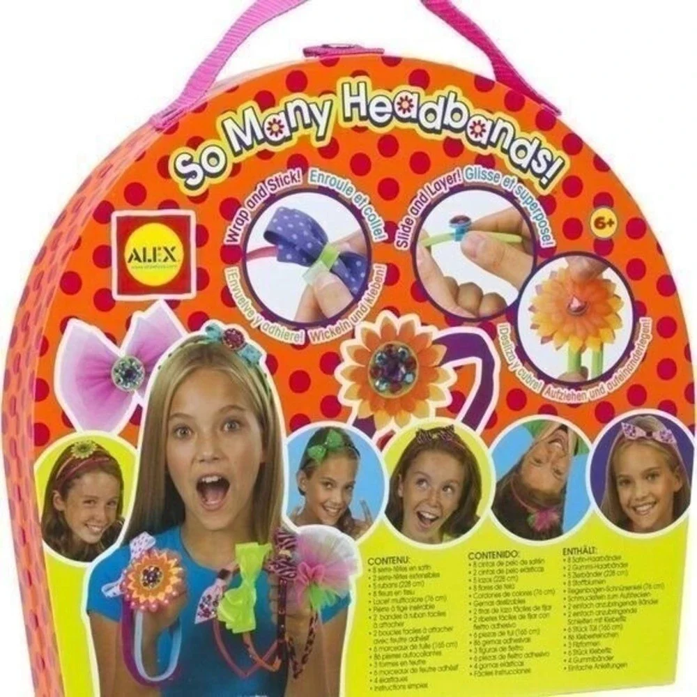 ALEX Toys So Many Headbands DIY Kit Kids OS Multicolor New Craft Set 10 Pieces - Picture 3 of 4